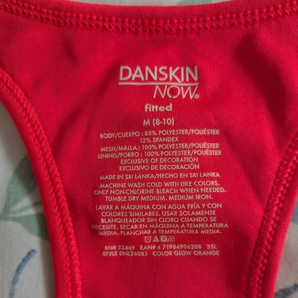 DANSKIN Racerback Athletic Top, size Medium, Tangerine - Picture 4 of 6